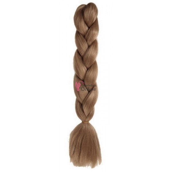 Coada de par afro impletita premium 1 de 60 cm Saten Deschis B71